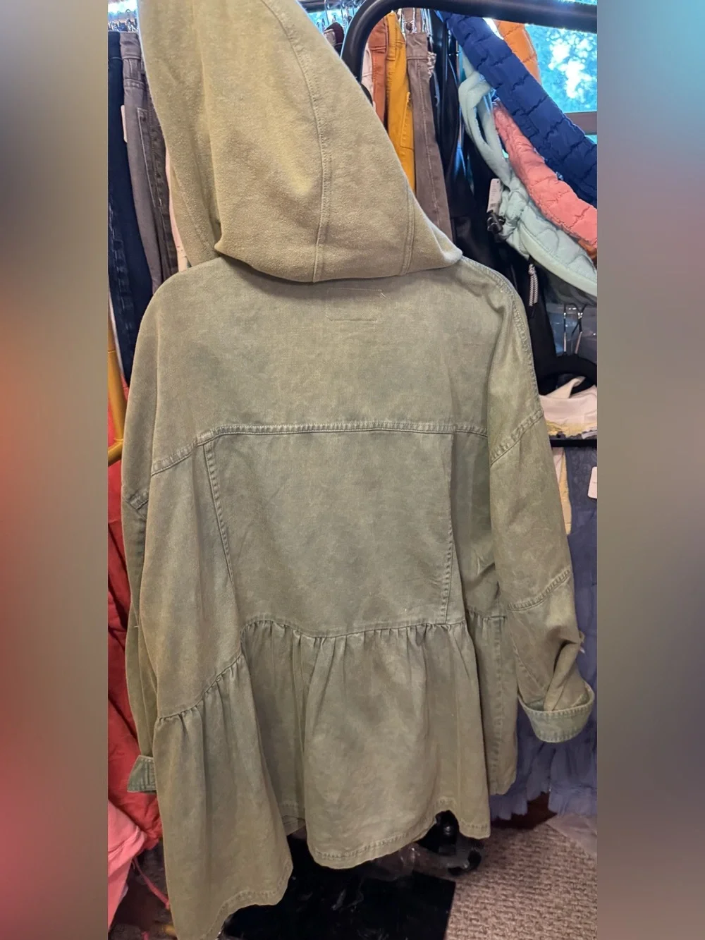 NWOT Free People We the Free Nocturne Parka - green - Large